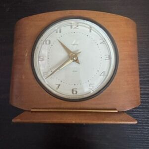 Smiths Vintage 8 Day Floating Balance Clock Wood Case For parts